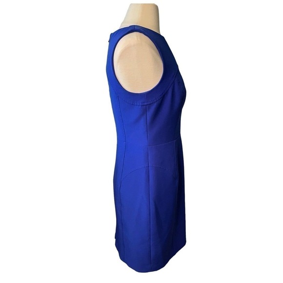 Milly Cobalt Blue Stretchy Sheath Dress Size 10 Knee Length Sleeveless - Picture 7 of 8